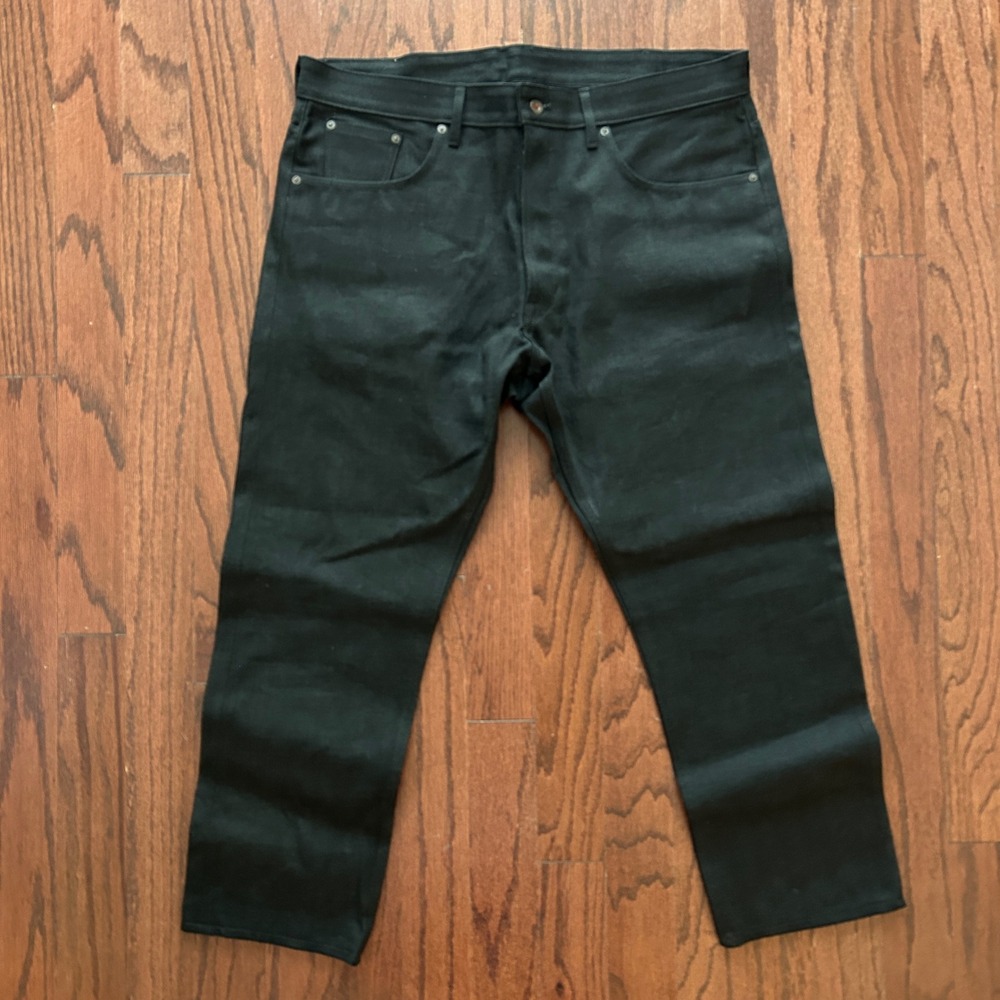 NWOT Railcar Fine Goods Spikes X026 Black Selvedge Denim Mens 40 Made in USA